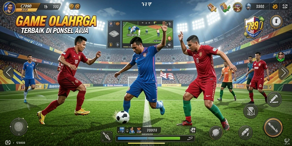 Screenshot menampilkan aksi seru dalam gameplay olahraga C7890.