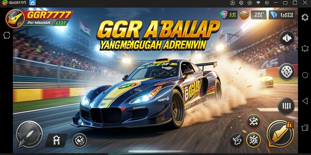 Tampilan gameplay balap yang mendebarkan di GGR7777.