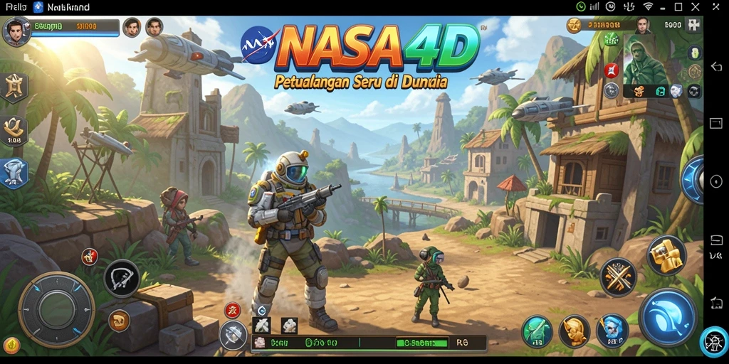 Screenshot permainan menunjukkan aksi seru dalam pertarungan RPG di NASA4D.