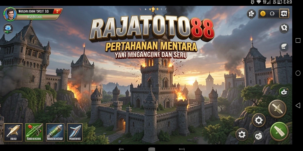 Screenshot gameplay Tower Defense yang mendebarkan di RAJATOTO88.
