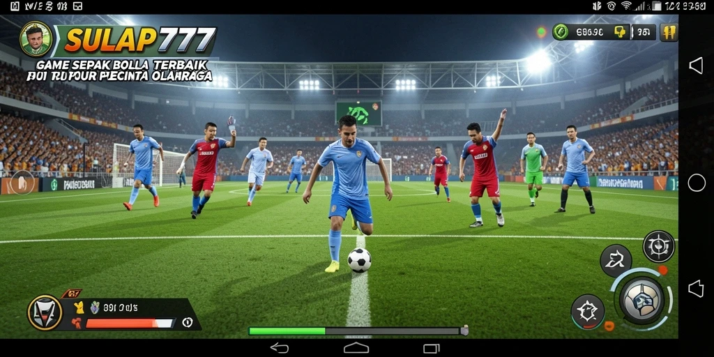 Tampilan aksi seru di lapangan sepak bola SULAP777.